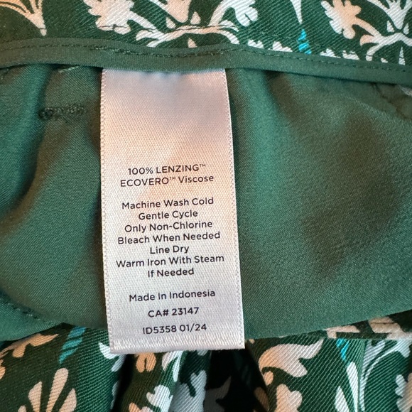 Talbots Bohemian Womens Damask Bouquet Wide Leg Pants XL  Beachy Festival Hippie - Picture 6 of 8